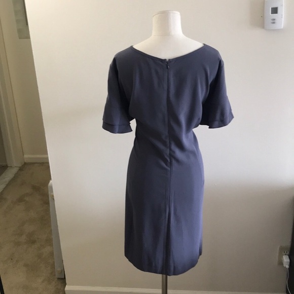 Loft Purple Grey flutter sleeve dress size 18 - Picture 3 of 4